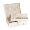 High-End Leder Doppelschichtige Schmuckschatulle Halskette Ring Schmuck Ohrstecker Display Schmuckaufbewahrungsbox mit Schloss