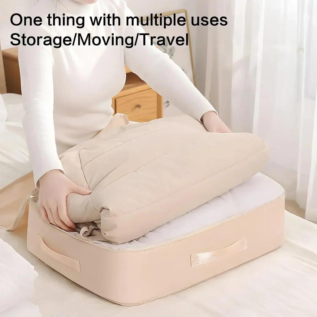 Large Compression Bag Quilt Clothes Closet Cabinet Organizer Storagepouch Ultra Space Saving Self Compression Organizer