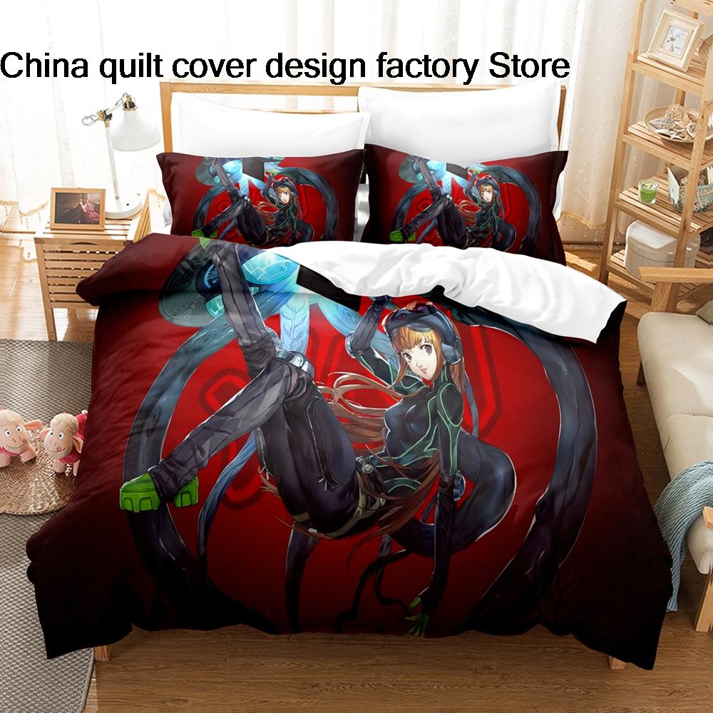 Persona 5 Royal Futaba Sakura Oracle Bedding Set Soft Duvet Cover Pillowcase For Adult Kids Bedroom Decor Twin Full Queen King