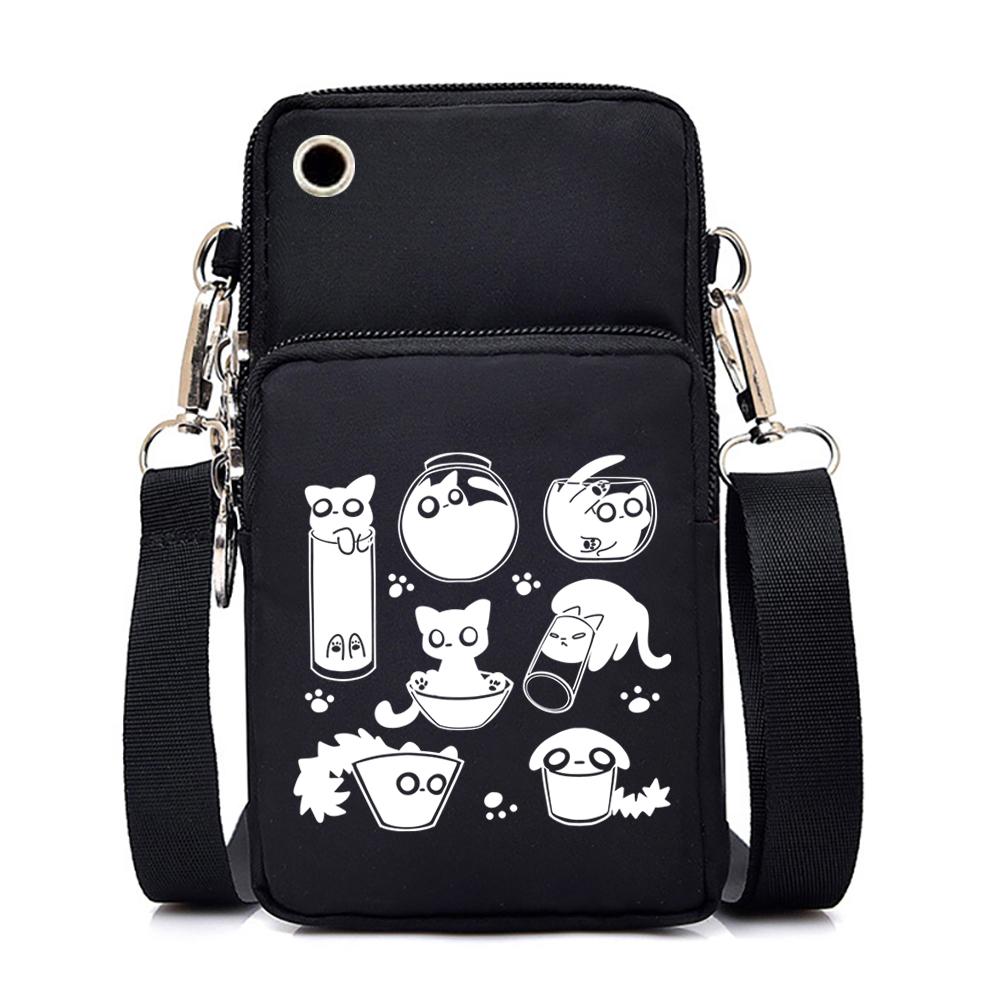 

Жіноча міні-сумка для телефону Гаманець і сумочка з принтом кота в стилі аніме Кошеня в стилі аніме Чоловіча сумка Маленька сумка через плече