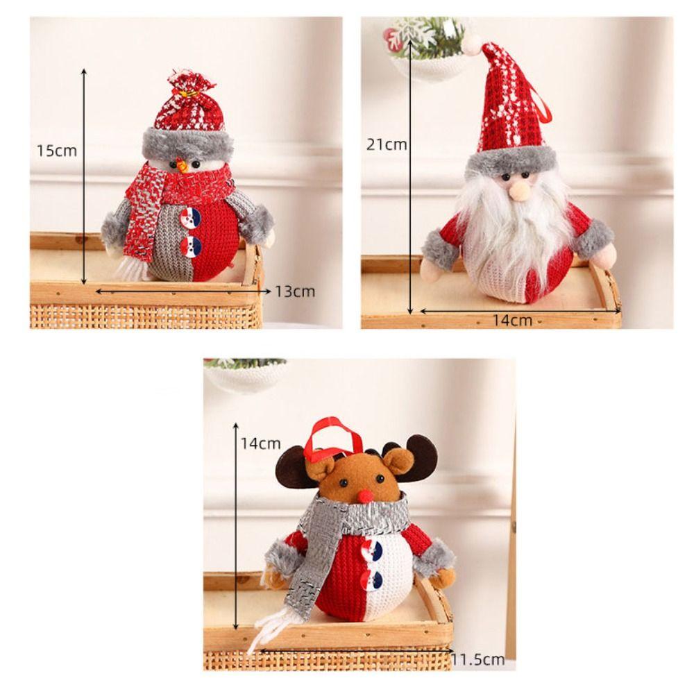 Tabletop Doll Christmas Plush Snowman Doll Realistic Christmas Doll Decorations  Party Supplies