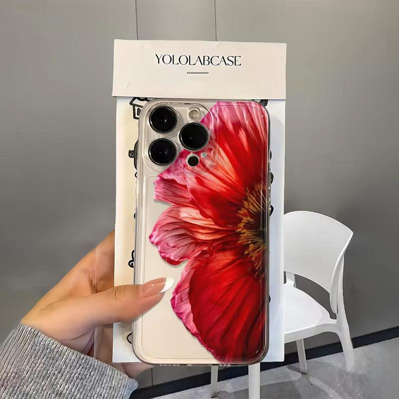 Pink lily Print Clear Phone Case For Xiaomi Mi 15 T Pro 14T 13T 12T Mi 17 Pro 15 14 13 12 11 Lite 5G Silicone Cover