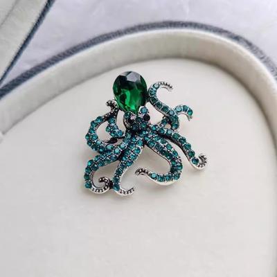 1Pc Retro Marine Organism Brooch for Men Women Vintage Animal Seafish Octopus Turtle Mermaid Pins Jewelry Accessories Gifts
