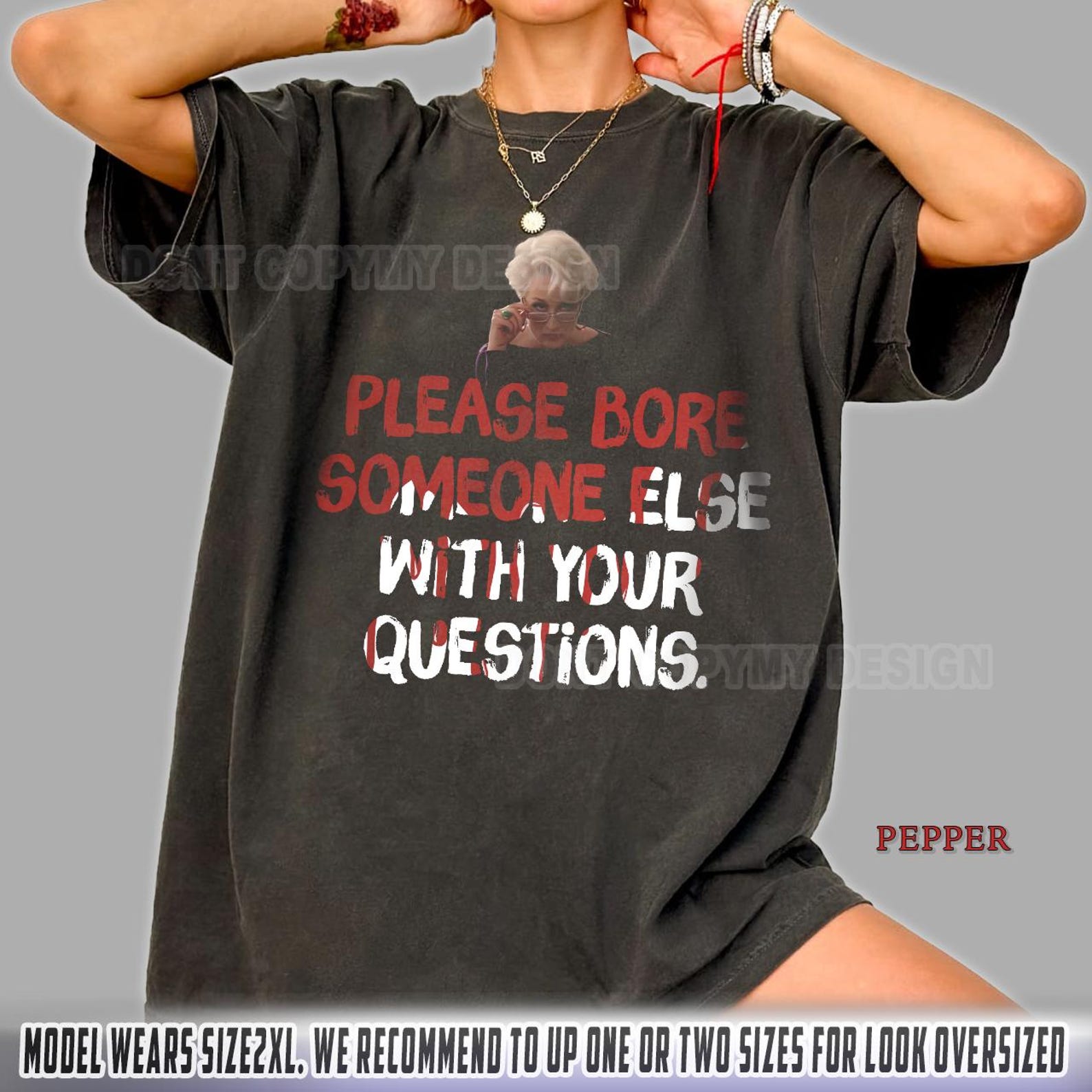 Please Bore Someone Else – Graphic T-Shirt: Vintage Style Cotton Tee 4XL