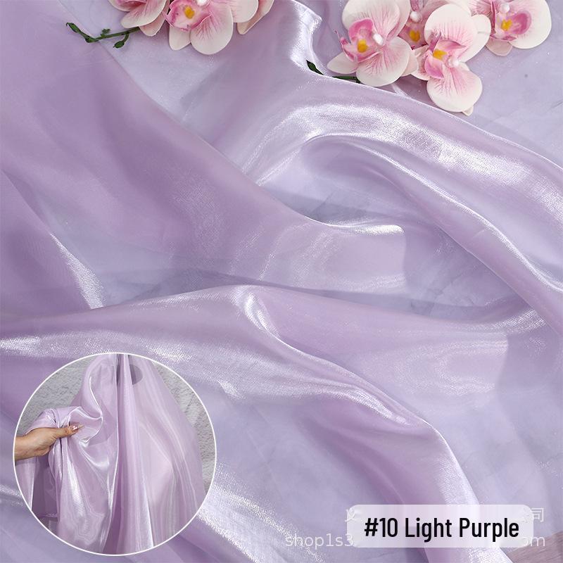 Křišťálová saténová organzová látka na Hanfu, svatební a večerní šaty, dětské oblečení