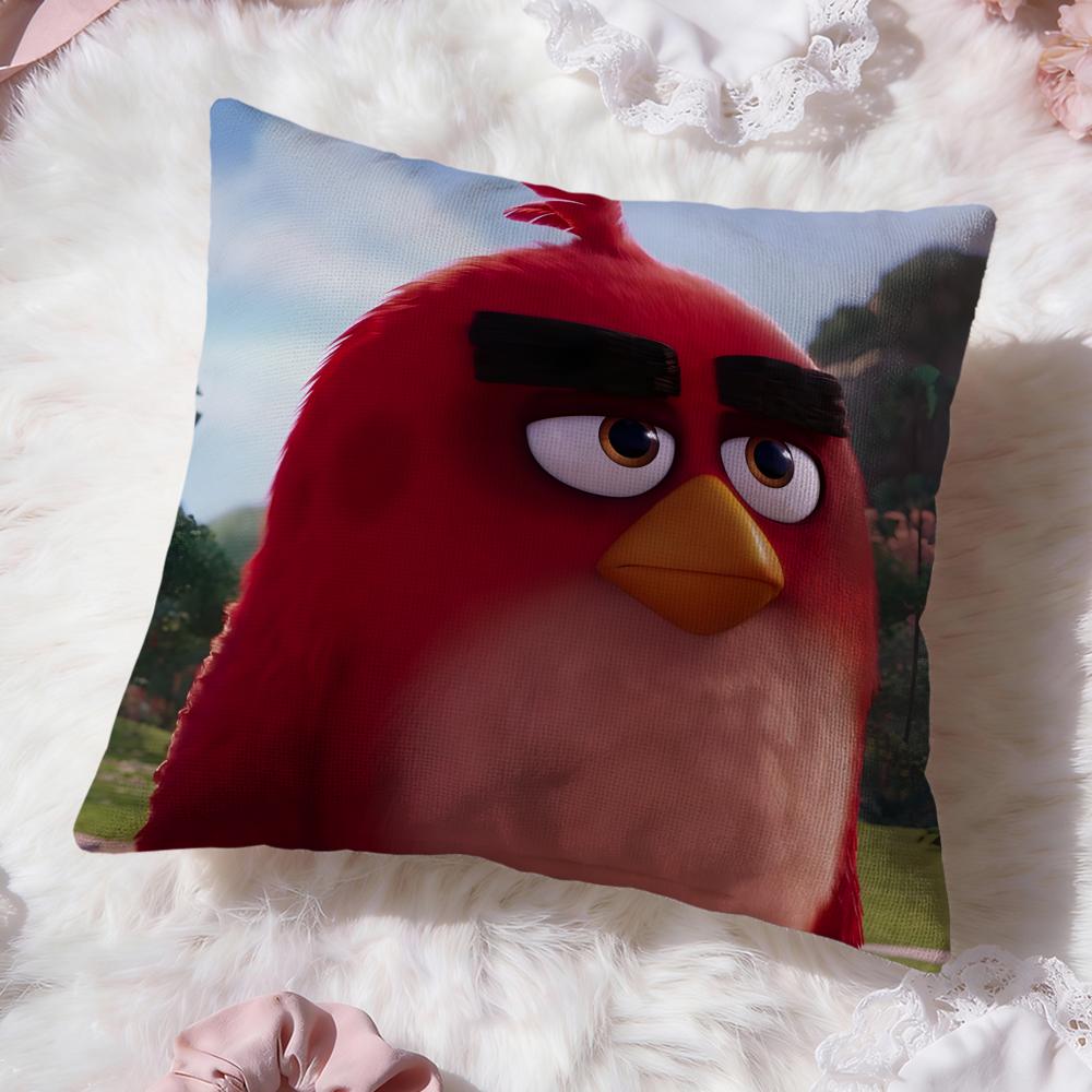 Cute Cartoon A-Angry Birds Cushion Cover Premium Comfort Reversible Pillow Cove -Two In One Design For Any Room & Car Interior