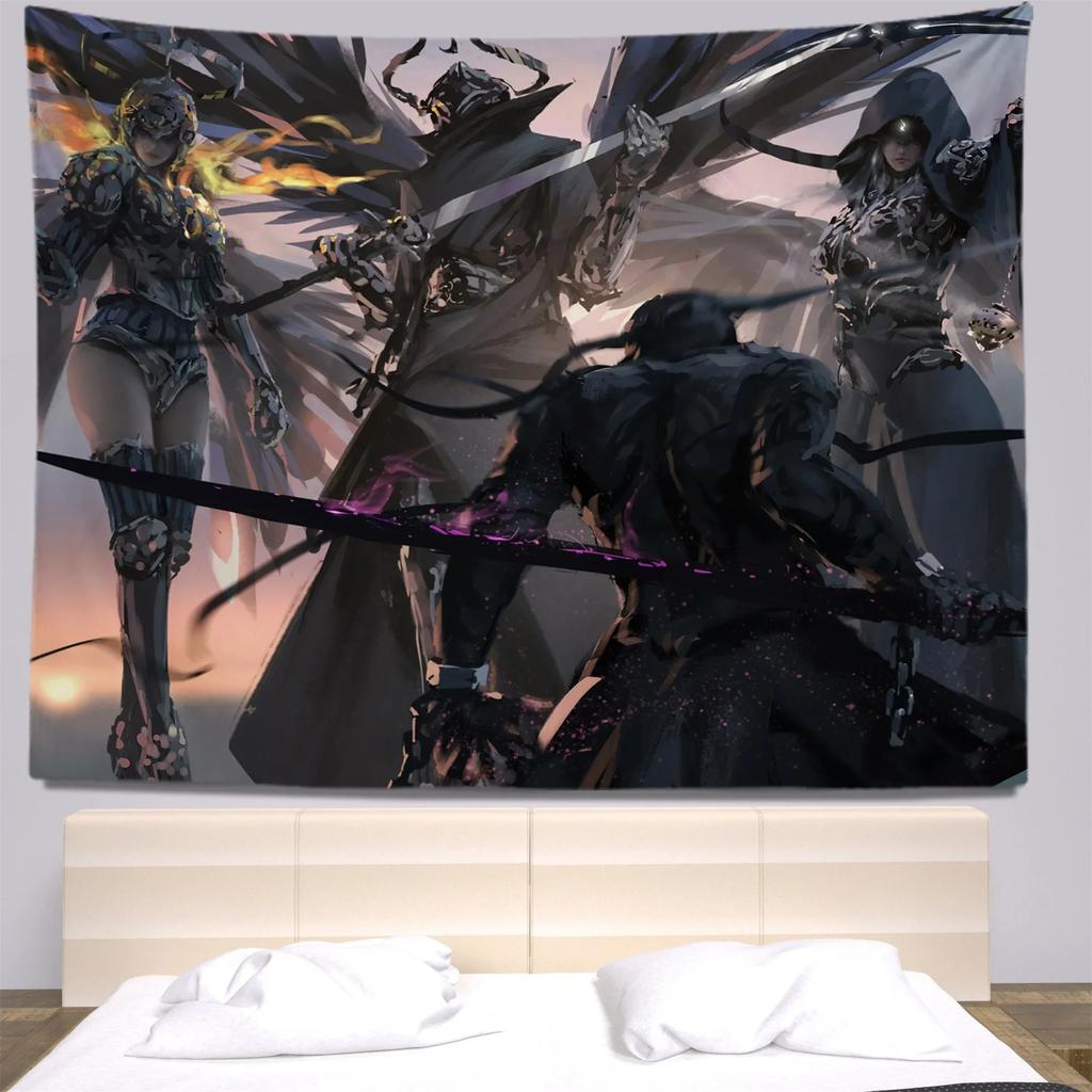 Cartoon Character Illustration Style Decorative Tapestry Home Wall Decoration Office Living Room Tapestry