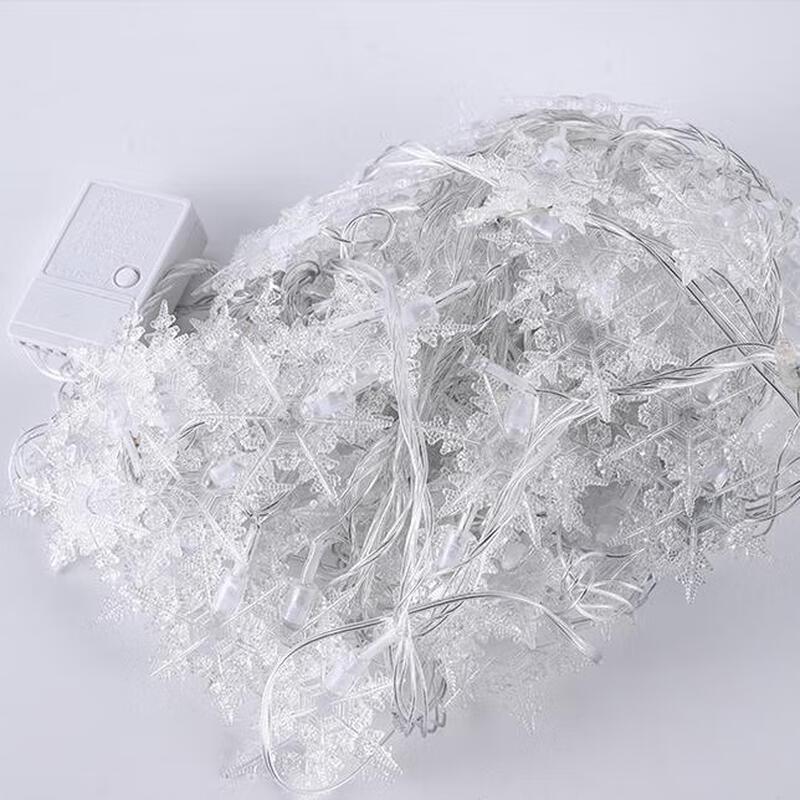 Solar LED Snowflake Decorative String Lights