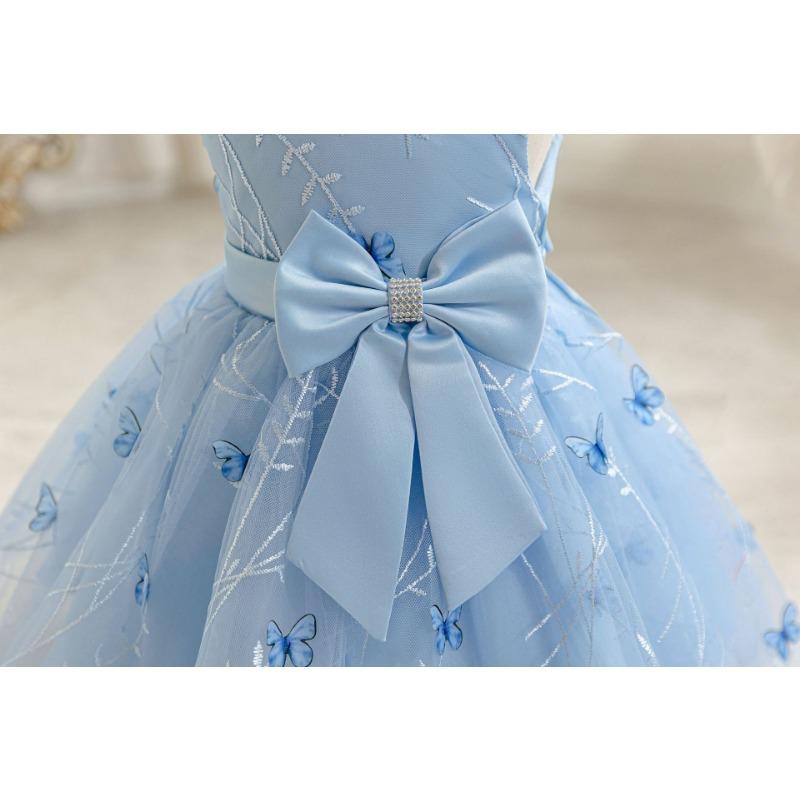 Cute Bowknot Princess Dress For Little Girls Birthday Party Flower Girl Formal Dress