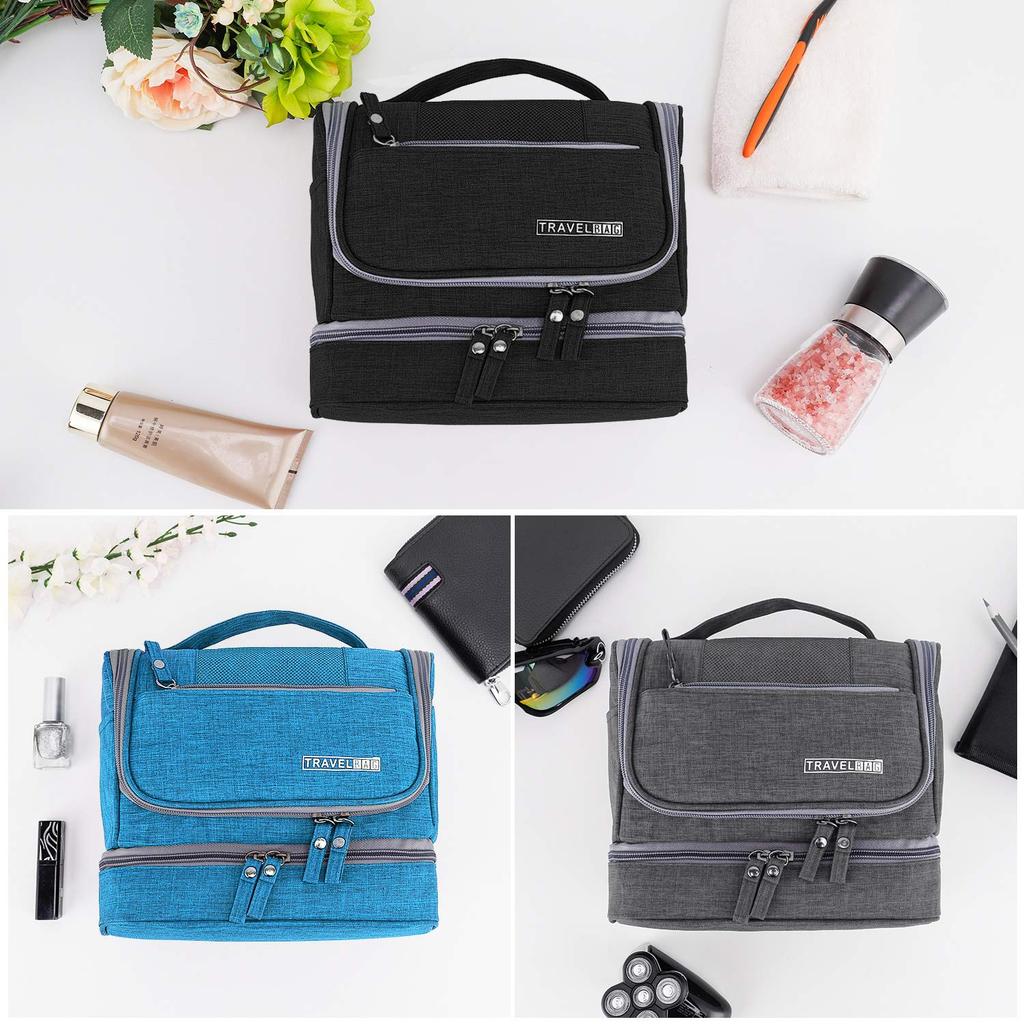 Handing Toiletry Bag, Well Divided Toiletry Bag for Travel, Waterproof Travel Dopp Kit