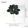 New 22CM Artificial Poinsettia Flower Sequins Sparkling Simulation Flowers Glitter DIY Christmas Flower Home Decoration