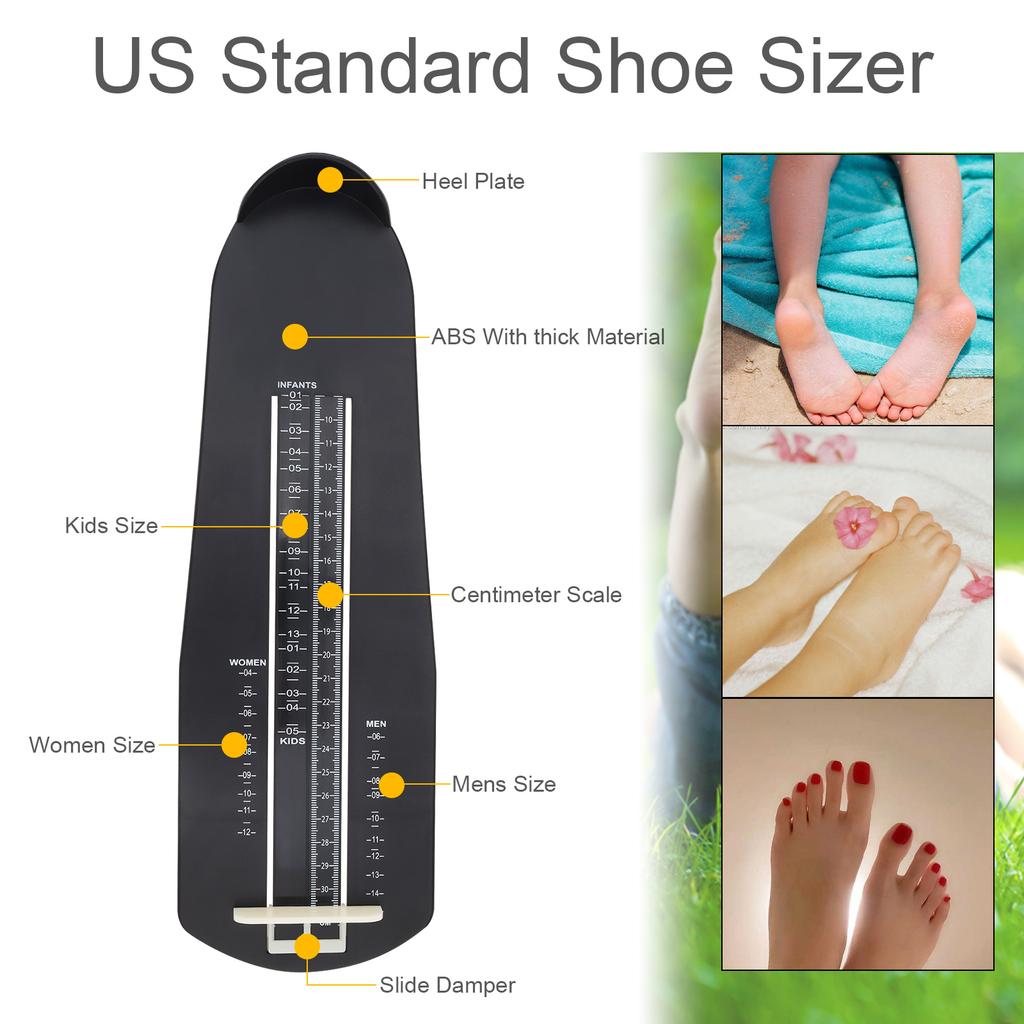 Standard Metal Foot Measuring Device Accurate Sizing Tool for Men Women Kids Home Store Use Professional
