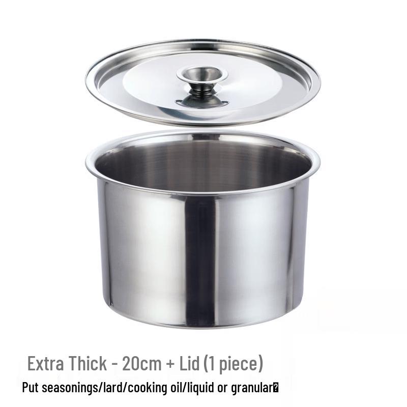 304 Stainless Steel Deep Seasoning Bowl with Lid
