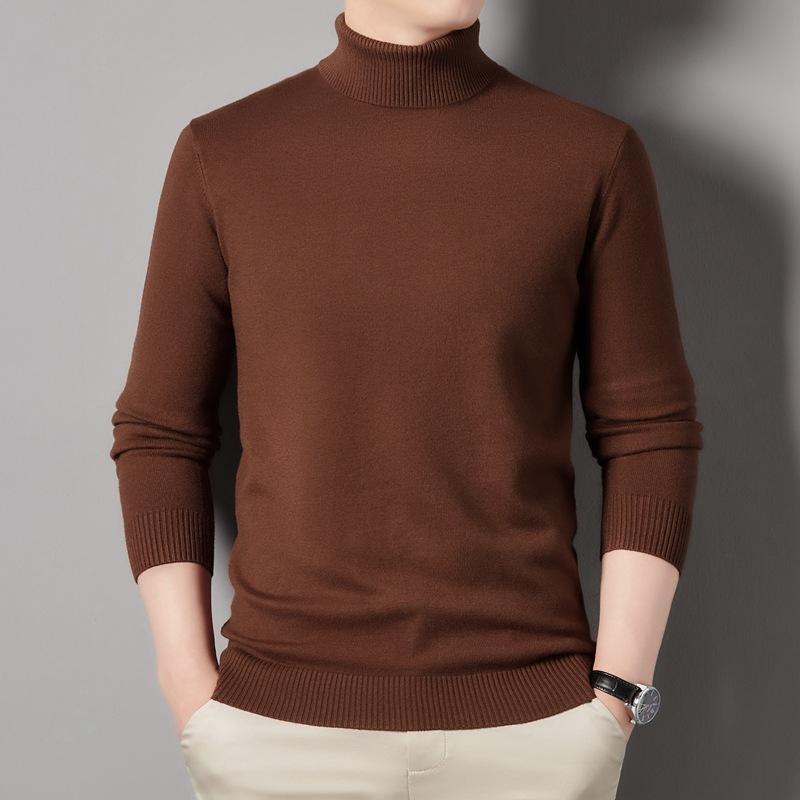Neuer Stehkragen-Pullover für Herren, Strickpullover, Winter-Halb-Stehkragen-Bottom-Shirt mit langen Ärmeln, trendig, lässig
