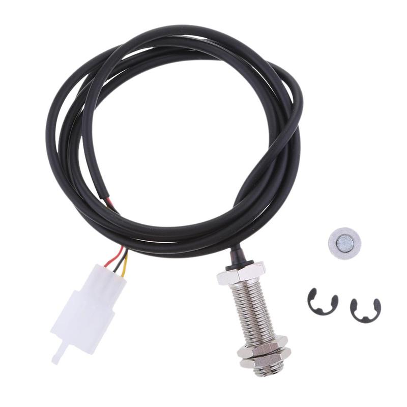 Motorbike Speedometer Tachometer Gauge Digital Sensor Cable with 2 Magnets