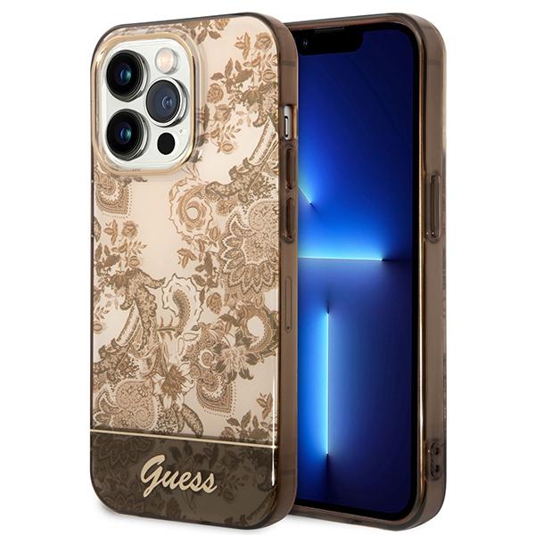 Guess Guhcp14Lhgplhc Iphone 14 Pro 6,1 Ochre Hardcase Porcelain Collection