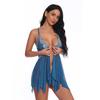 Lingerie for Women Front Closure Babydoll Lace V Neck Mesh Sleepwear Lingerie