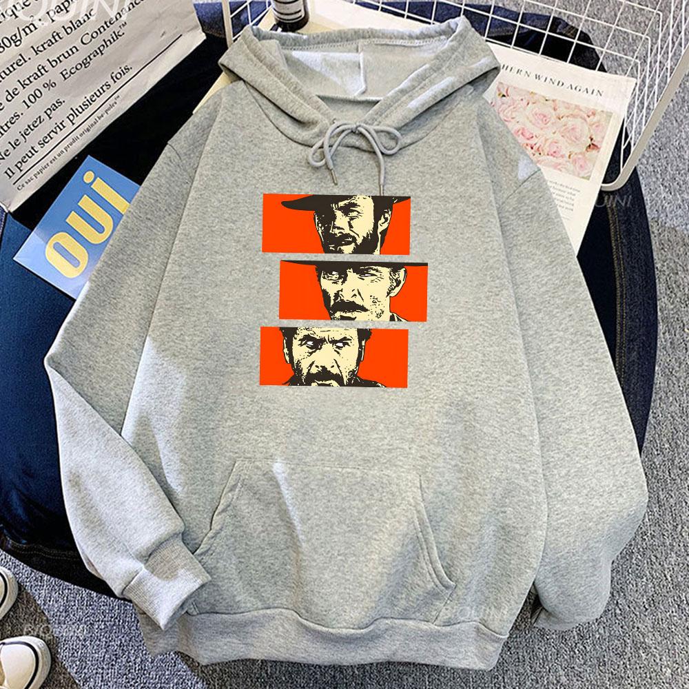 The Good The Bad and Ugly Hoodies Long Sleeve Winter Hooded Pullovers TV Series Graphic Printing Sweatshirts Tops