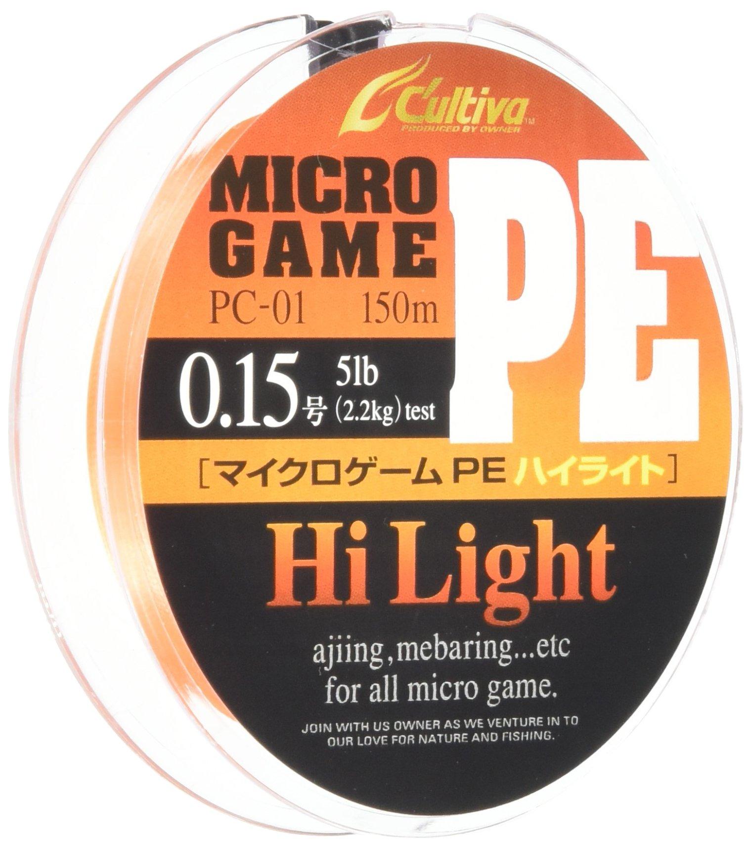 

OWNER PE Line Micro Game Highlight 150m Hot Orange PC-01 No. 0.15