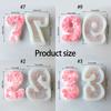 Reusable Silicone Number Candle Mould for Adults Kids Crafting High Temperatures Resistant Easy Demolding