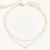 Fashion Heart Pendant Necklace For Women Artifical Pearl Gold  Color Chain Choker Girls Elegant Party Jewelry Accessories