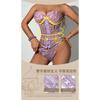 Women Sexy Purple Lace Hollow Out Perspective Boned Corset Waist Cincher Body Shaper