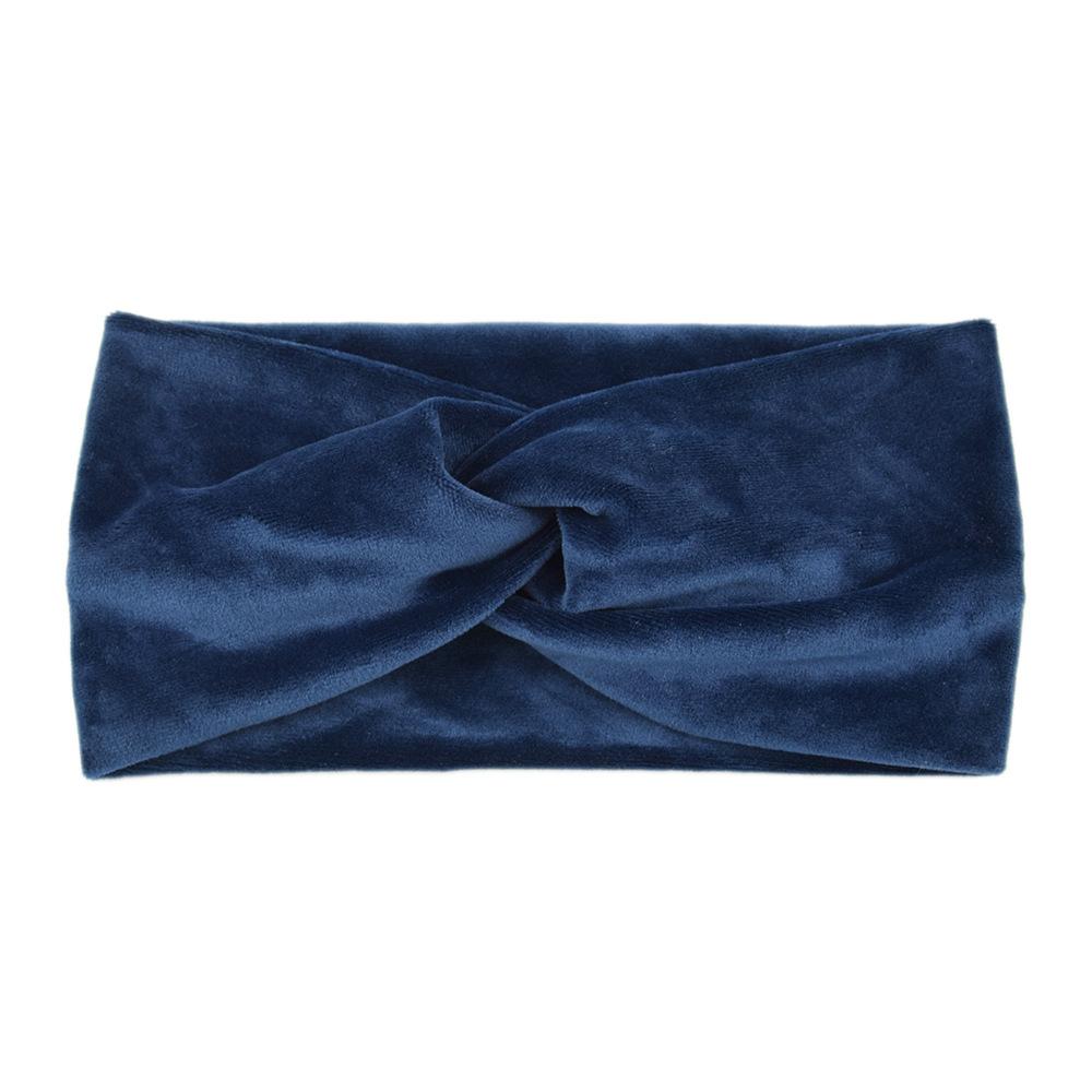 New Winter Simple Cross Headband For Women Handmade Solid Color Elastic Knot Turban Bandage Yoga Hair Accessories