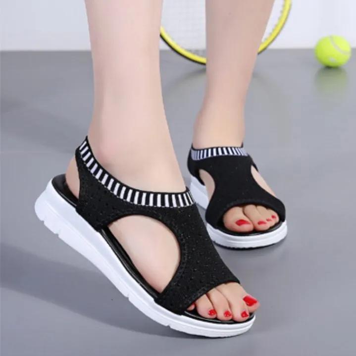 Fashion 2025Women Sandals Breathable Comfort Shopping Ladies Walking Shoes Wedge Heels Summer Platform Sandal Shoes Mujer Plus size
