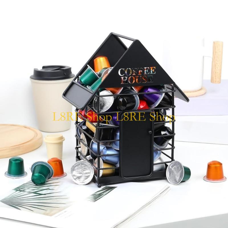 L8RE Vintage Coffee Storage Basket Coffee Pods Stand Metal Coffee Pods Basket Metal Material for Coffee Fruit