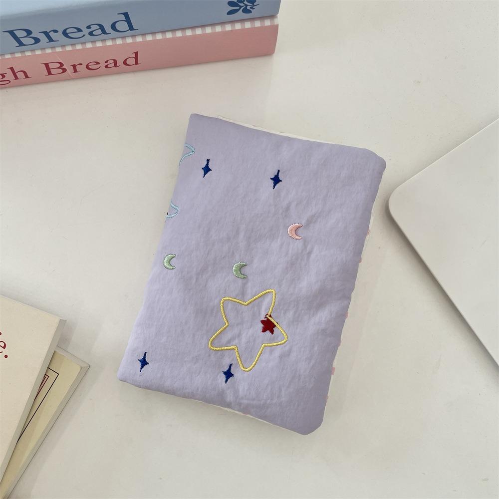 Women Men Embroidered Star Passport Covers Holder Multi-Function ID Bank Card Wallet Case Travel Accessories
