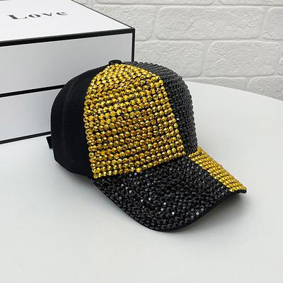 Colorful Diamond-studded Summer Baseball Cap Travel Sun Hat Peaked Cap Hip Hop Hat Mesh Sun Hat