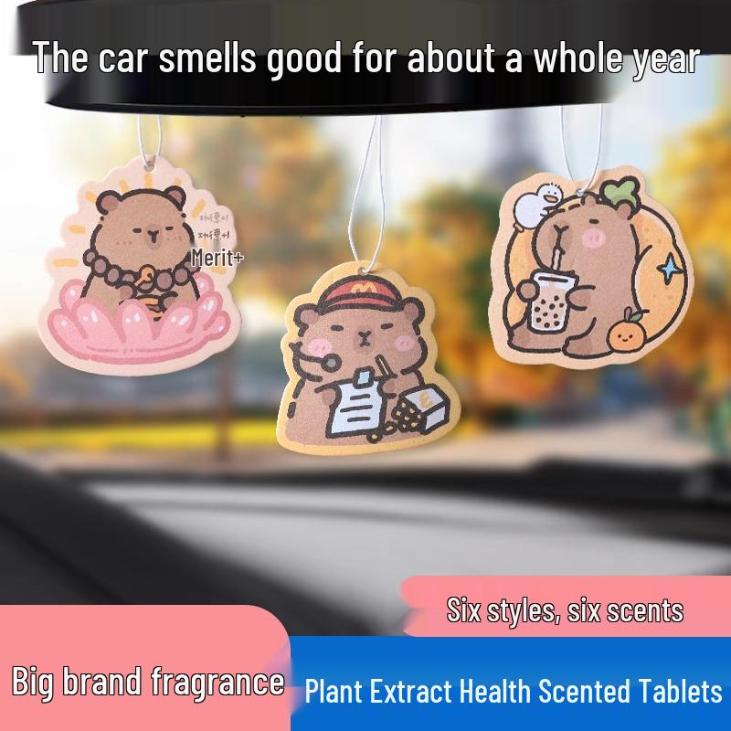 Capybara Car Air Freshener - Premium Aroma Hanging Cartoon Ornament