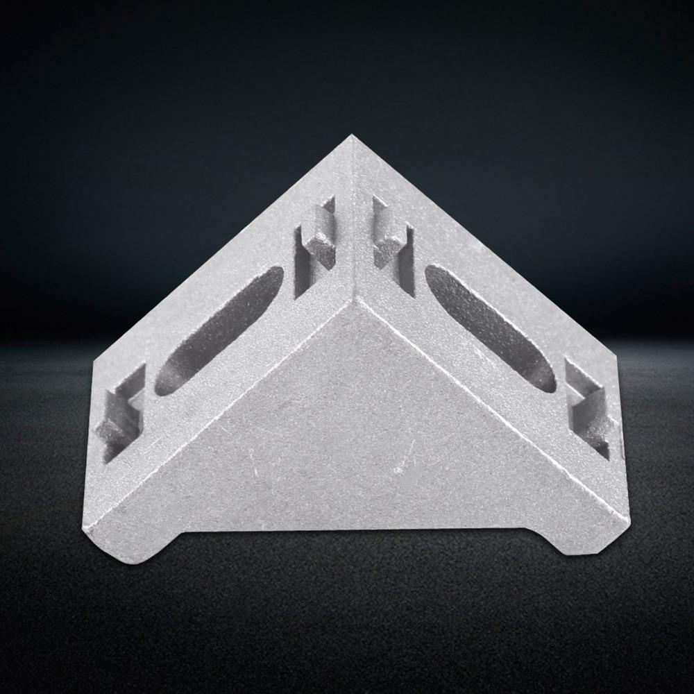 10pcs 2 Hole Aluminum Corner Bracket Durable Right Angle Bracket  For Standard 8mm Slot
