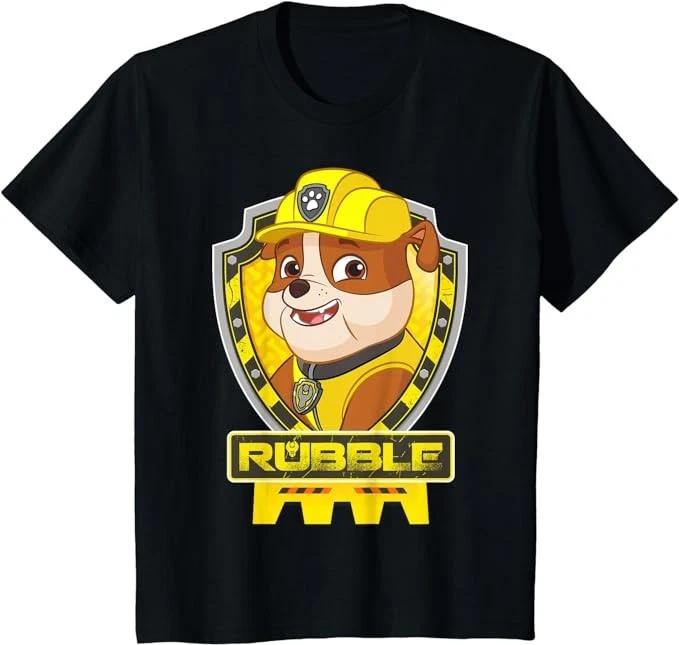 

Paw Patrol Rubble Kid s T-Shirt Cartoon Dog Graphic Tee Toddler Boys and Girls 140