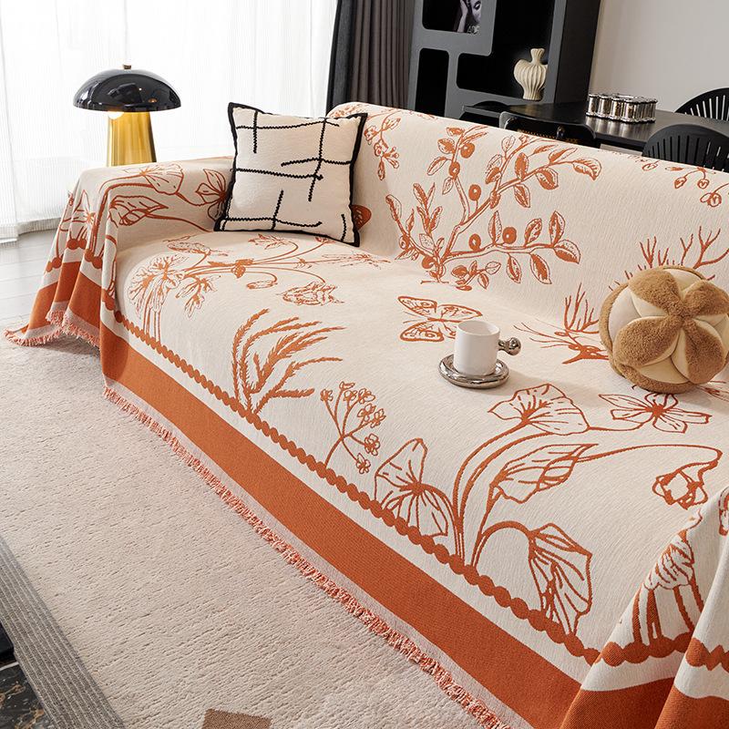 French Style Luxury Vintage Sofa Cover All Season Cat Scratch Proof Universal Slipcover Blanket