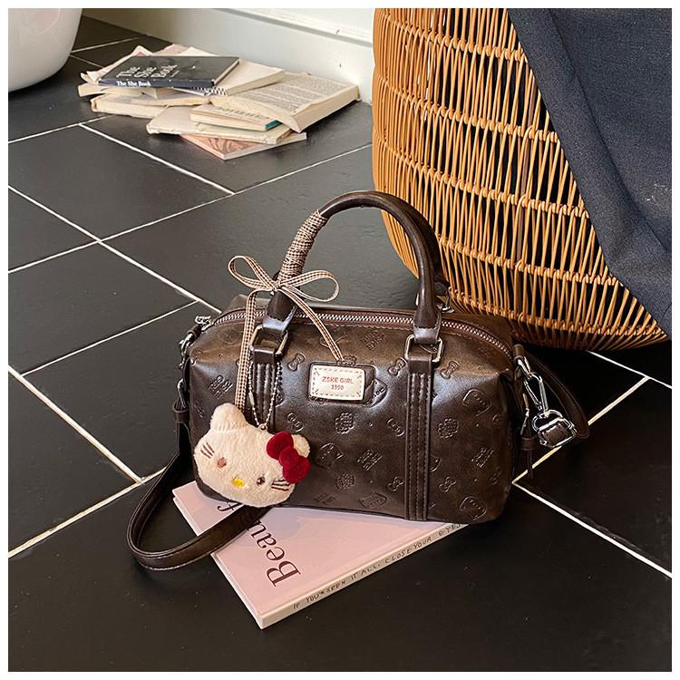 IELGY Ladies Messenger Bag Autumn Winter Retro Shoulder Fashion Boston Bag No Pendant