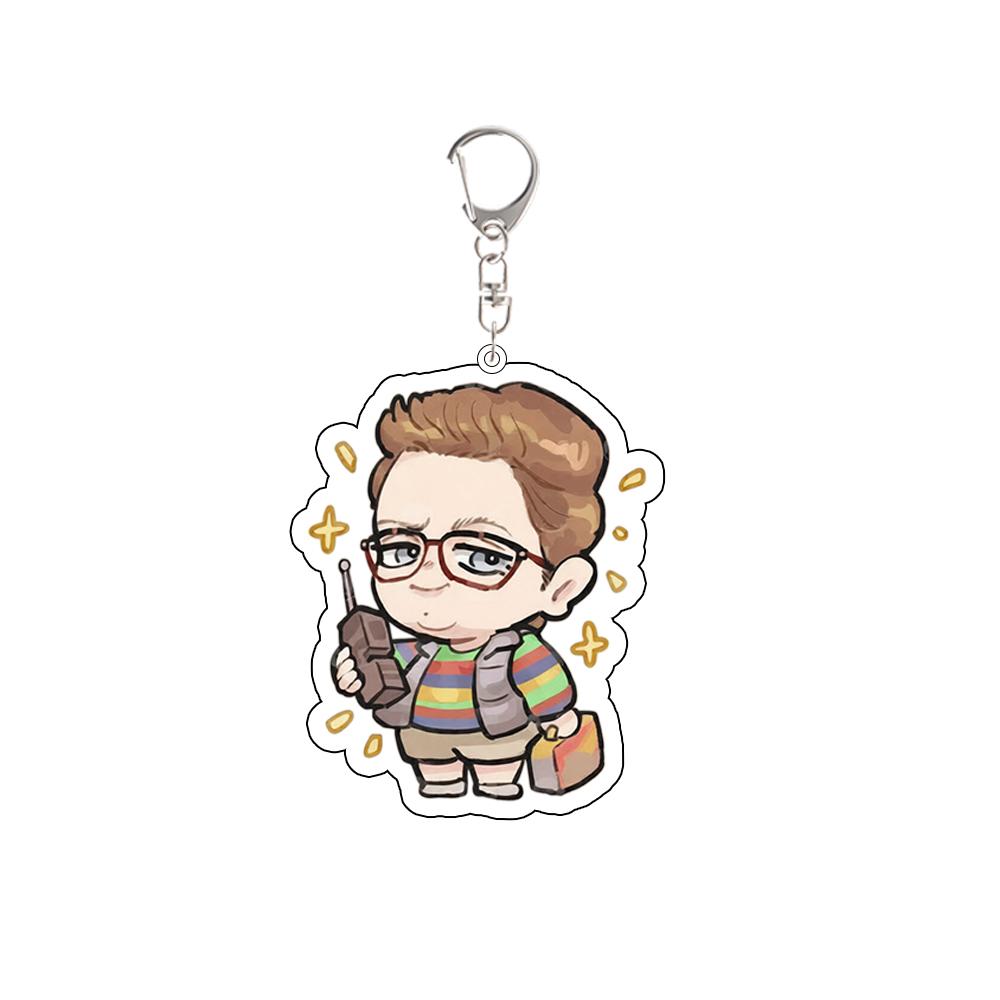 

For Anime Peripheral Eleven Robin Hopper Joyce Dustin Mike Nancy Acrylic KeyChain Exquisite Student Backpack Accessories Gift