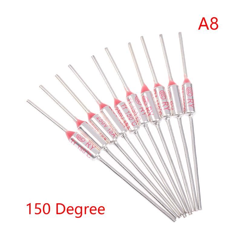 10Pcs TF Thermal Fuse RY 15A 250VTemperature 121C 125C 128C 130C 135C 140C 145C 150C 155C 160C 165C 167C 175C 180C 185C 192C