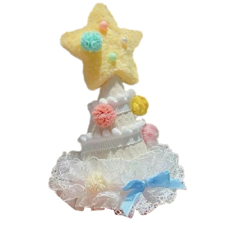 Lovely Star Pointed Hat Hairhoop For Birthday Party Lace Bowknot Crowns Hairband Hair Clip for Adult Child Special Event