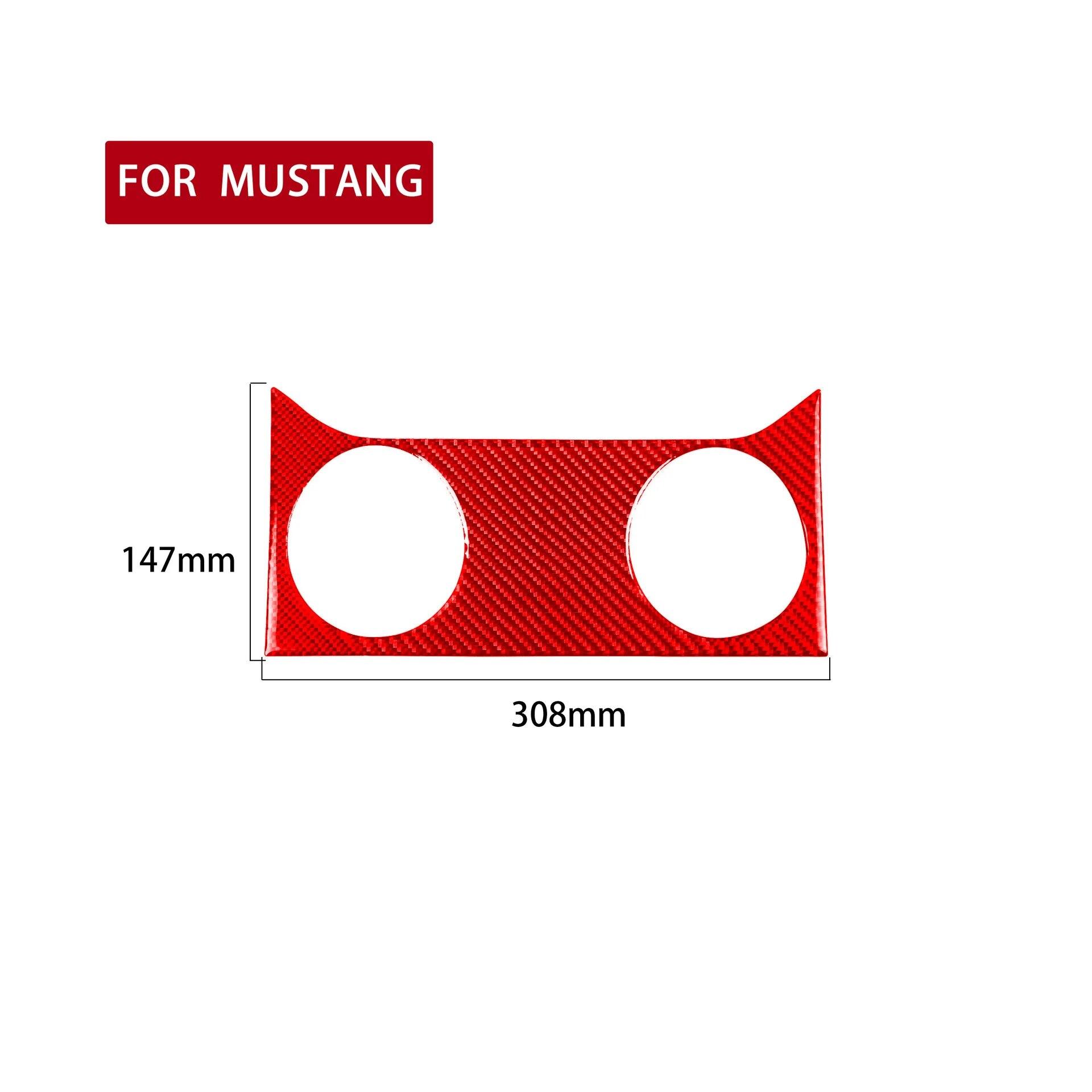 

Углеродное волокно для Ford Mustang 2005-2009, автомобильное управление, кондиционер, вентиляционное отверстие, декоративная крышка, наклейка, автоаксессуары RHD красный