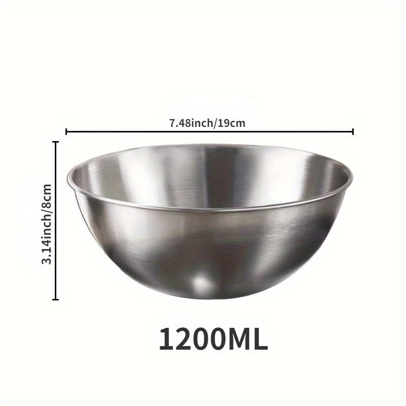 The Mixing Bowl Stainless Steel Food-grade Cooking Basin Serving Bowl Graduated Heavy Dishwasher Safety Vegetable Cleaning Salad Bowl.