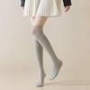 Solid Color Women's Long Socks Soft Knee High Socks Trendy Girl's Stacked Socks  Harajuku Street