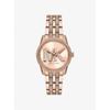 Mini Bryant Pavé Logo Rose Gold-Tone Watch MK7541