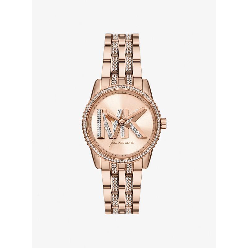 

Женские часы Michael Kors Mini Bryant с паве и логотипом, цвет розовое золото, MK7541 розового золота