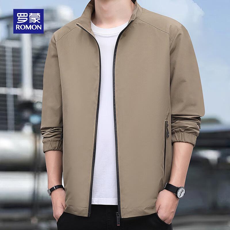 ROMON Men's Business Stand Collar 3-Proof Fabric Jacket