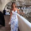 Off Shoulder Chiffon Floral Long Maxi Dress Elegant Evening Gown For Women Stylish Prom Dress With Ethereal Vibe Perfect For Special Occasions