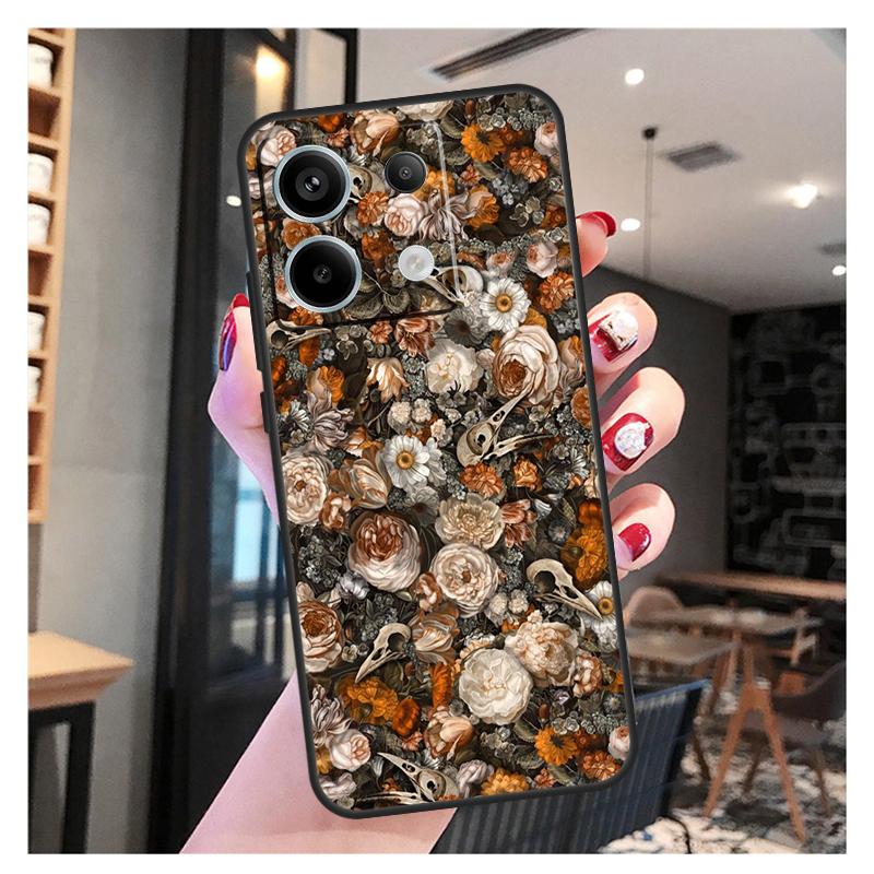 Raven Skull Case For Xiaomi Redmi 12 13 C 9C 10C Redmi Note 13 Pro 9 10 11 12 9S 10S 11S 12S Back Cover