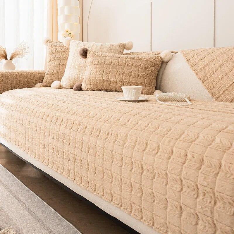 

Зимняя бархатная диванная подушка, утолщенная Нескользящая диванная подушка для гостиной, роскошный диван, подлокотник, спинка, пылезащитная декоративная наволочка 70x70cm 1pcs