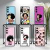 M-Mafalda World Phone Case For Samsung Galaxy A73,A72,A71,A70,A53,A52,A51,Others Soft Black Cover