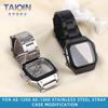 AE1200 Watch Case For Casio 3299 AE-1200WH Stainless Steel Modified Metal Shell with Waterproof Ring Black Silver Watch Case